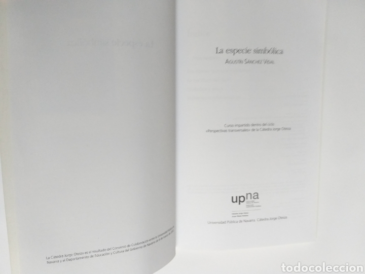 Libros de segunda mano: La especie simb&oacute;lica Agust&iacute;n S&aacute;nchez Vidal - Foto 6