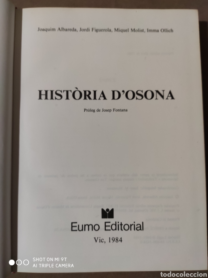 Libros de segunda mano: HIST&Ograve;RIA DOSONA. VARIS AUTORS. EUMO EDITORIAL. - Foto 2