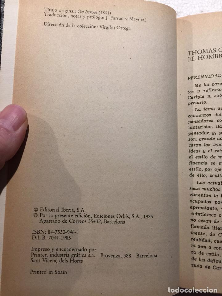 Libros de segunda mano: Los heroes. Biblioteca de Historia - Thomas Carlyle - Foto 5