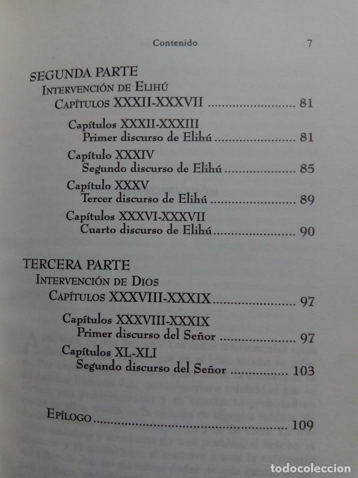 Libros de segunda mano: EL LIBRO DE JOB. LOS PLANES DE LA PROVIDENCIA EN LA DISTRIBUCI&Oacute;N ..../ VERSI&Oacute;N DIRECTA DEL HEBREO - Foto 8