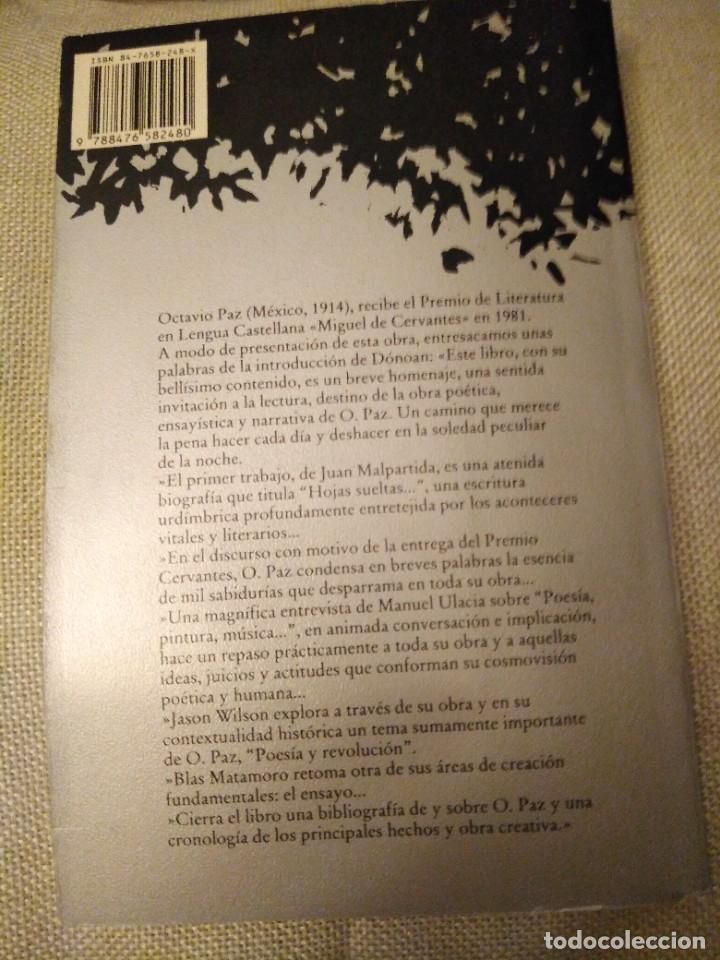 Libros de segunda mano: Octavio Paz. Premio Miguel de Cervantes 1981 - Foto 2