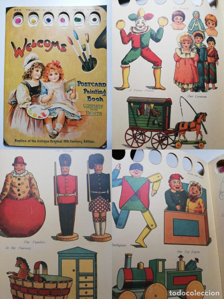 Libros de segunda mano: WELCOME : POSTCARD PAINTING BOOK (Replica of the antique original 19th century edition Fathers Tuck