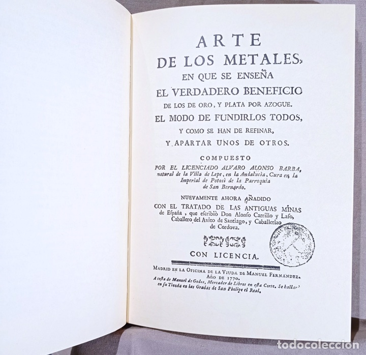 Libros de segunda mano: Arte de los metales. Albaro Alonso Barba.ENV&Iacute;O GRATIS - Foto 5