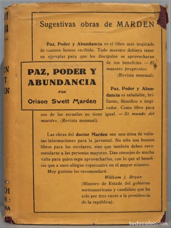 Libros de segunda mano: PAZ, PODER Y ABUNDANCIA. SWETT MARDEN - Foto 1