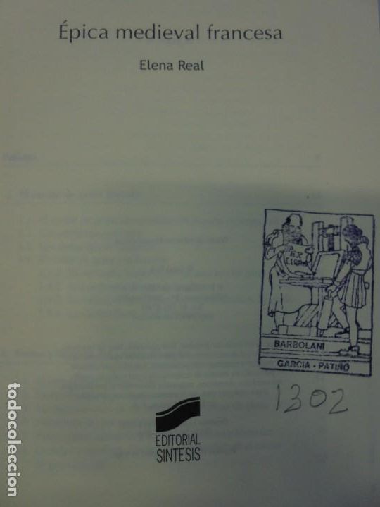 Libros de segunda mano: EPICA MEDIEVAL FRANCESA. ELENA REAL. EDITORIAL SINTESIS 2002. - Foto 7