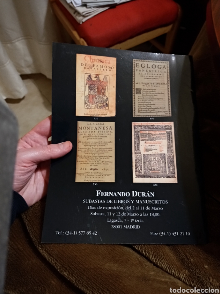 Libros de segunda mano: Fernando Duran. Libros y Manuscritos. Subasta 11 y 12 de marzo de 1998 - Foto 3