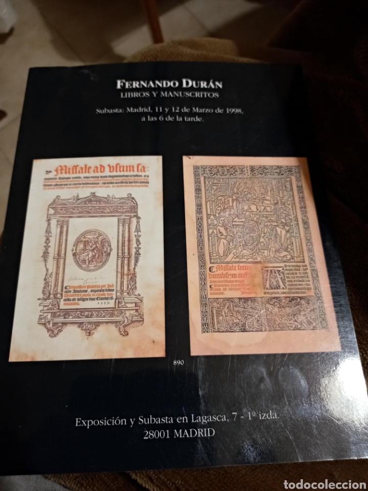Libros de segunda mano: Fernando Duran. Libros y Manuscritos. Subasta 11 y 12 de marzo de 1998 - Foto 1