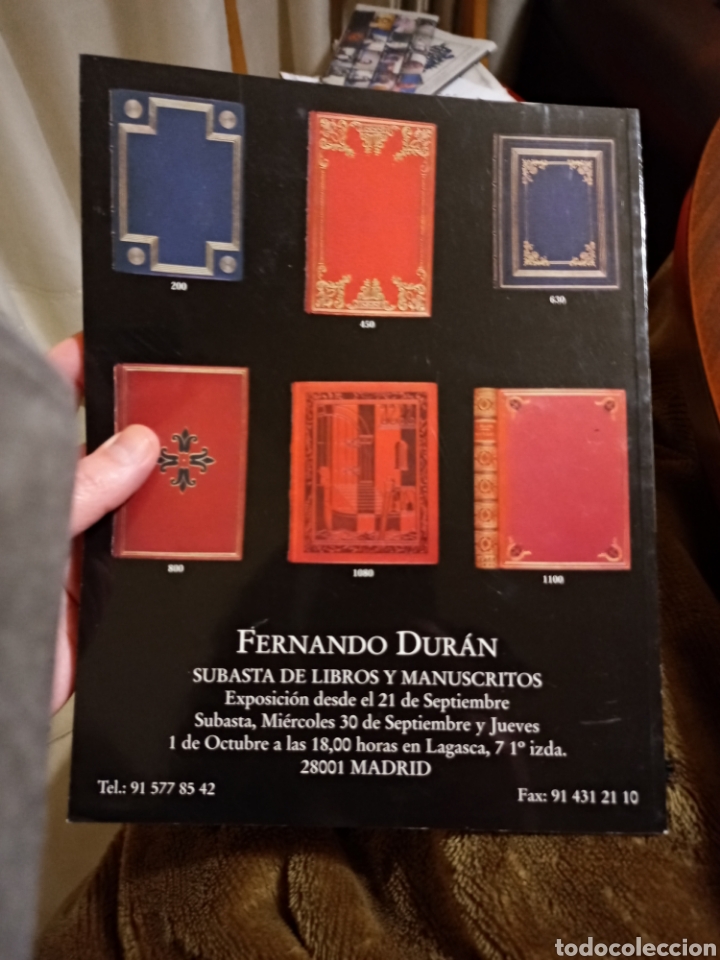 Libros de segunda mano: Fernando Duran. Libros y Manuscritos. Subasta 30 de septiembre - Foto 2