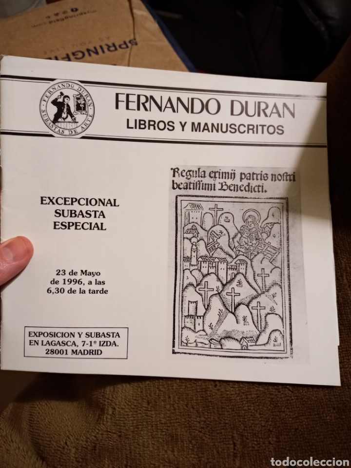 Libros de segunda mano: Fernando Duran. Libros y Manuscritos. Subasta 23 de mayo de 1996 - Foto 1