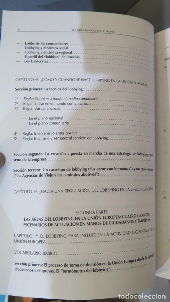Libros de segunda mano: EL LOBBY EN LA UNION EUROPEA. ALONSO PELEGRIN - Foto 3
