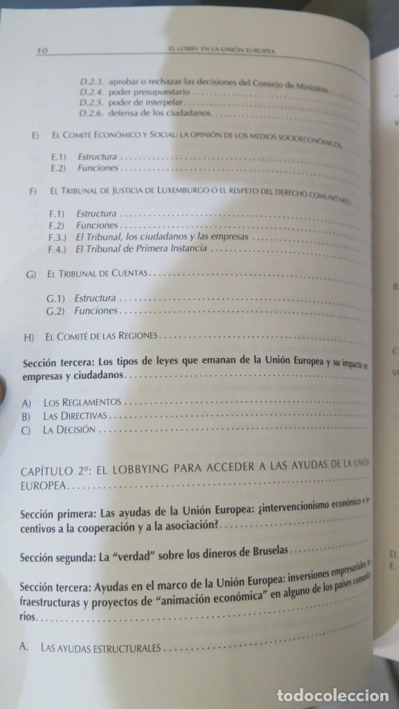 Libros de segunda mano: EL LOBBY EN LA UNION EUROPEA. ALONSO PELEGRIN - Foto 5