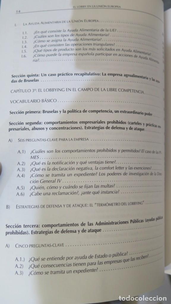 Libros de segunda mano: EL LOBBY EN LA UNION EUROPEA. ALONSO PELEGRIN - Foto 9