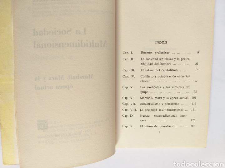Libros de segunda mano: La sociedad multidimensional Marshall M&aacute;rx y la &eacute;poca actual .Clark Kerr - Foto 10