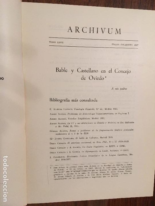 Libros de segunda mano: BABLE Y CASTELLANO EN EL CONCEJO DE OVIEDO - Foto 1