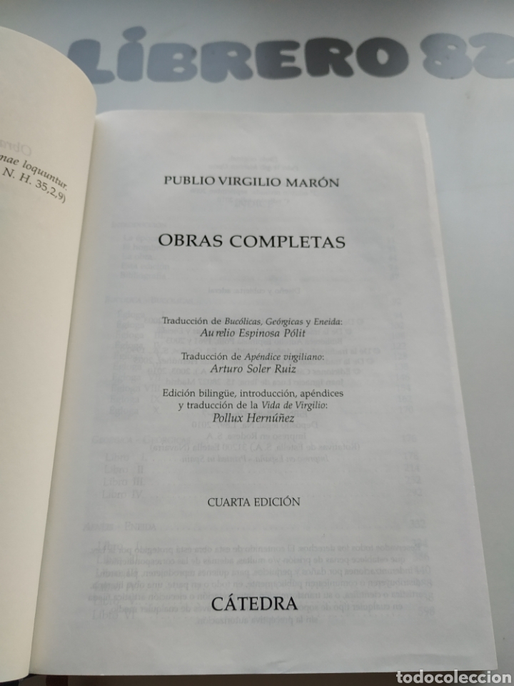 Libros de segunda mano: Virgilio. Obras completas. Biblioteca &Aacute;urea. C&aacute;tedra - Foto 2