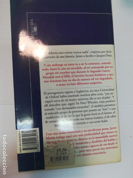 Libros de segunda mano: JAVIER MARIAS Tu rostro ma&ntilde;ana Tomo I SA3291 - Foto 2