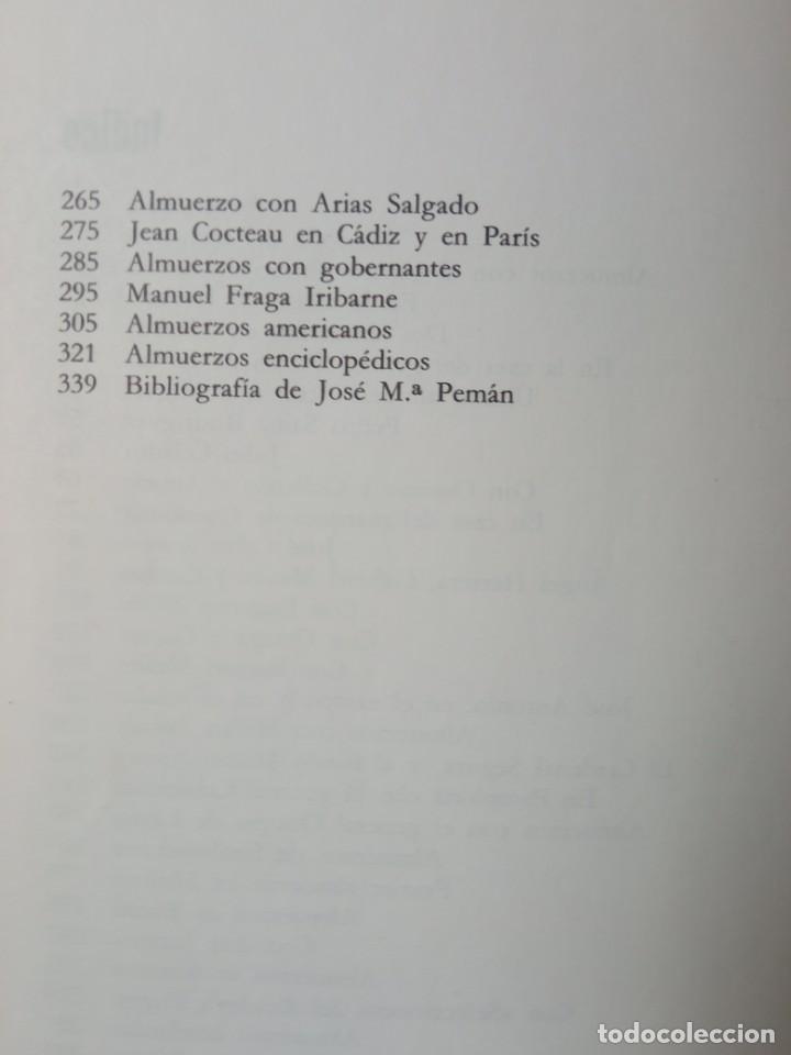 Libros de segunda mano: MIS ALMUERZOS CON GENTE IMPORTANTE JM PEMAN - Foto 8