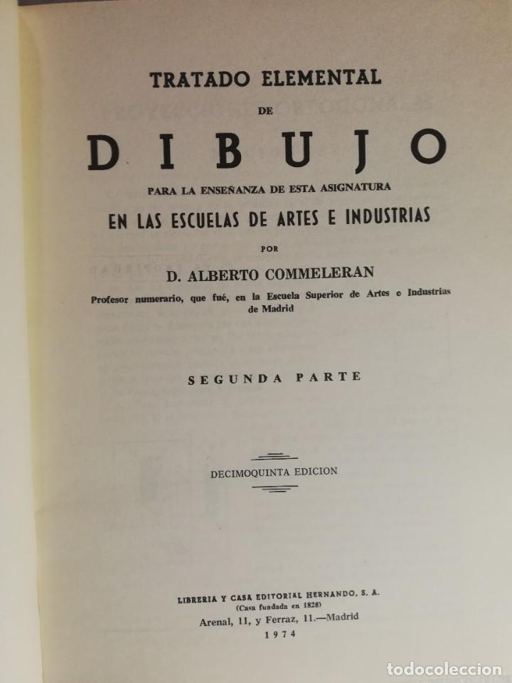 Libros de segunda mano: TRATADO ELEMENTAL DE DIBUJO ALBERTO COMMELERAN SEGUNDA PARTE - Foto 2