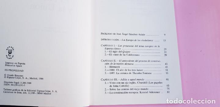 Libros de segunda mano: LIBRO-EL PODER Y LA UNI&Oacute;N-GUIDO BRUNNER-NUEVA EUROPA-ESPASA CALPE-EXCELENTE - Foto 10