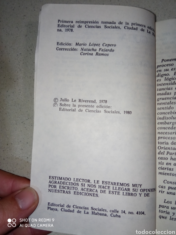 Libros de segunda mano: Breve Historia de Cuba 1978 Primera Edici&oacute;n - Foto 2