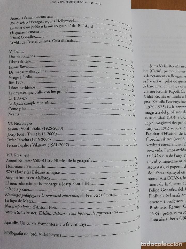 Libros de segunda mano: ELS QUATRE ELEMENTS. ARTICLES (1987 - 2012) JORDI VIDAL REYN&Eacute;S - Foto 4