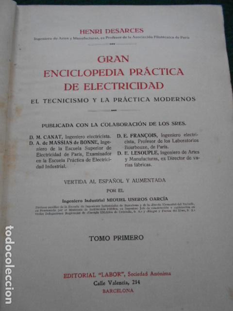 Libros de segunda mano: GRAN ENCICLOPEDIA PRACTICA DE ELECTRICIDAD LABOR - Foto 3