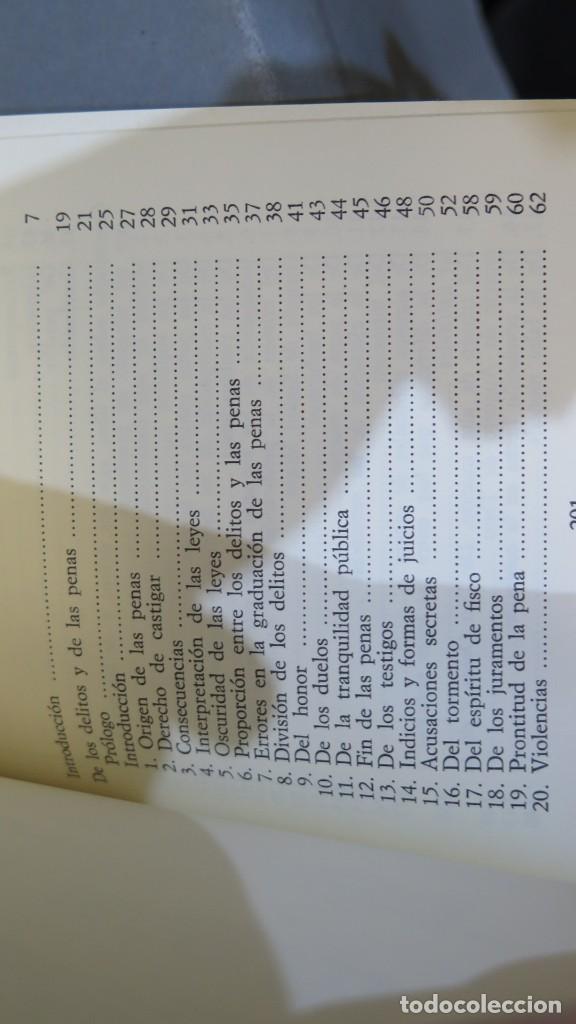 Libros de segunda mano: DE LOS DELITOS Y DE LAS PENAS. CESARE BECCARIA - Foto 2