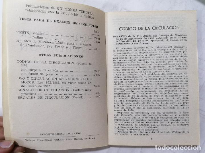Libros de segunda mano: LIBRO CODIGO DE LA CIRCULACION, COLECCION TRAFICO, A&Ntilde;O 1965, EDICIONES CELTA - Foto 2