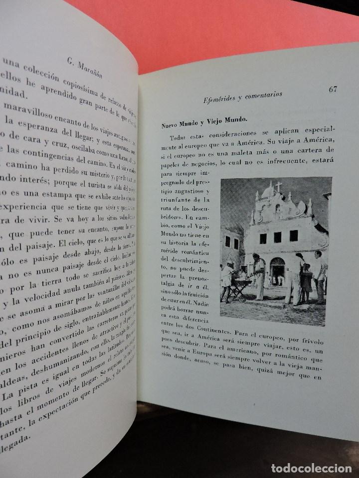 Libros de segunda mano: Efem&eacute;rides y comentarios (1952-1954). MARA&Ntilde;&Oacute;N, Gregorio. Espasa Calpe 1955 - Foto 3