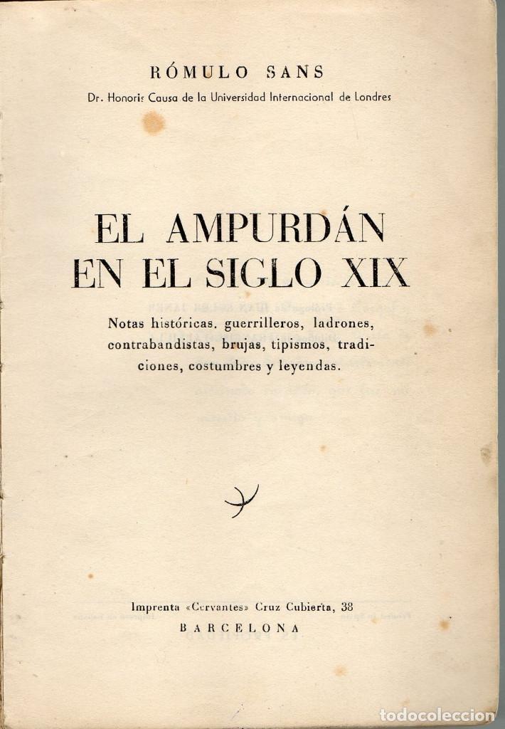 Libros de segunda mano: EL AMPURD&Aacute;N EN EL SIGLO XIX - Foto 1