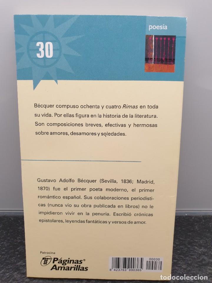 Libros de segunda mano: Rimas. Gustavo Adolfo B&eacute;cquer. Biblioteca el Mundo. - Foto 2