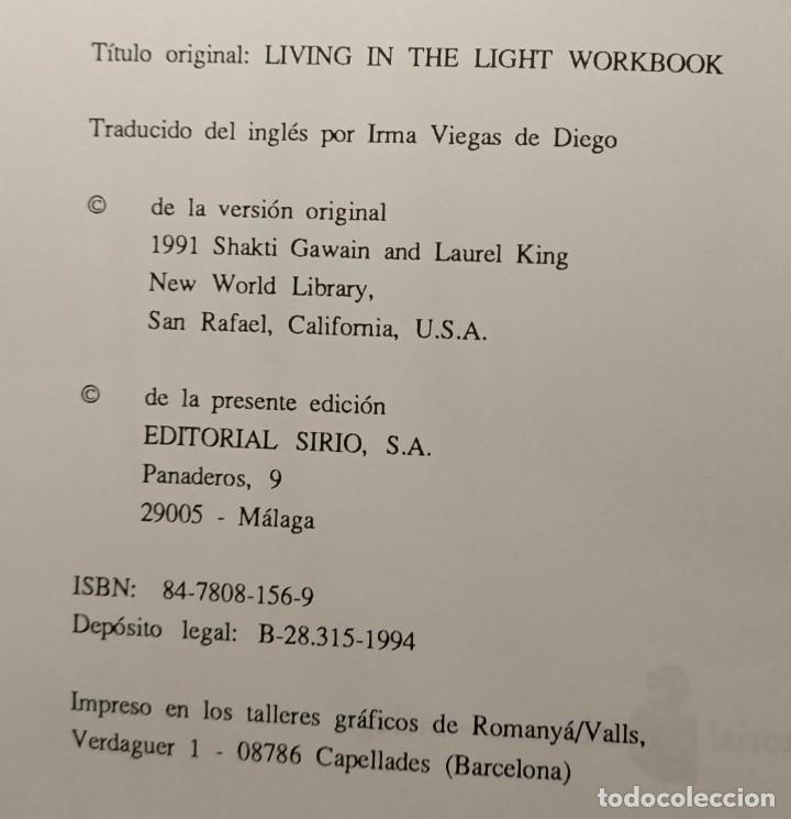 Libros de segunda mano: Libro: Vivir de la Luz de Shakti Gawain, 1994 - Foto 4
