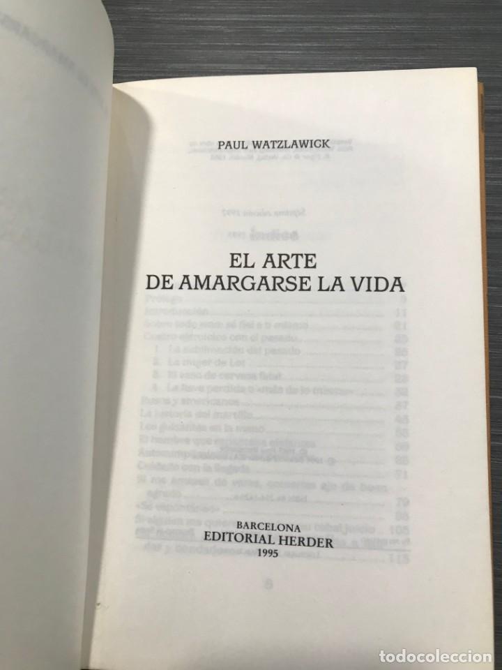 Libros de segunda mano: El arte de amargarse la vida. Paul Watzlawick. Ed Herder - Foto 3