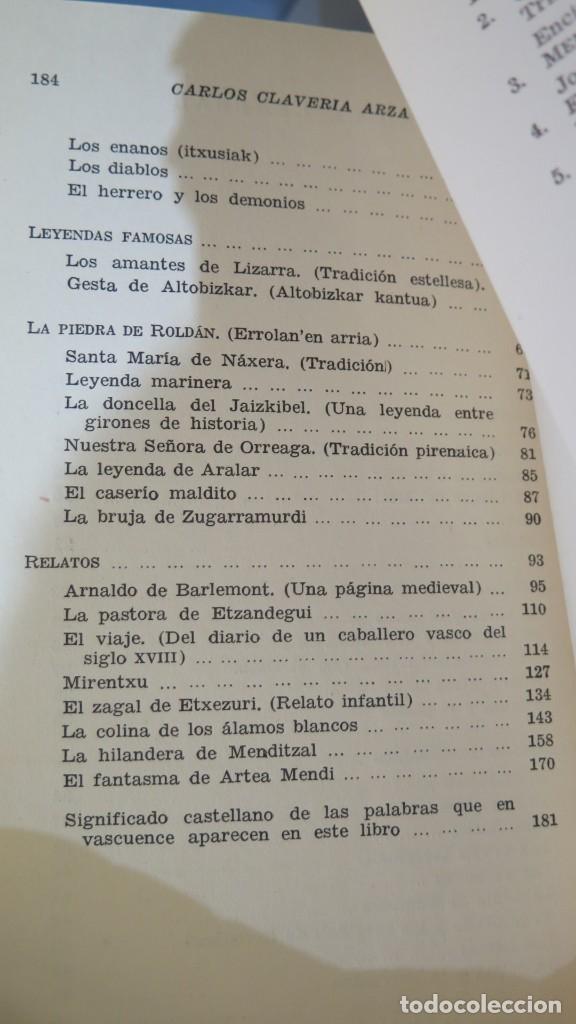 Libros de segunda mano: LEYENDAS DE VASCONIA. CARLOS CLAVERIA ARZA - Foto 3