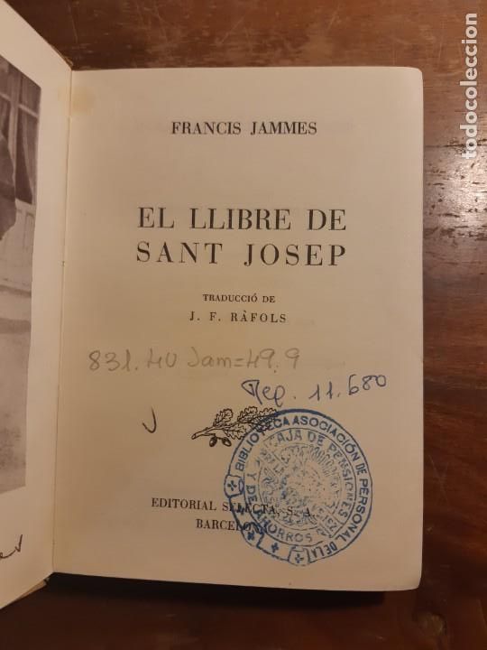 Libros de segunda mano: El llibre de sant Josep Francis James - Foto 7