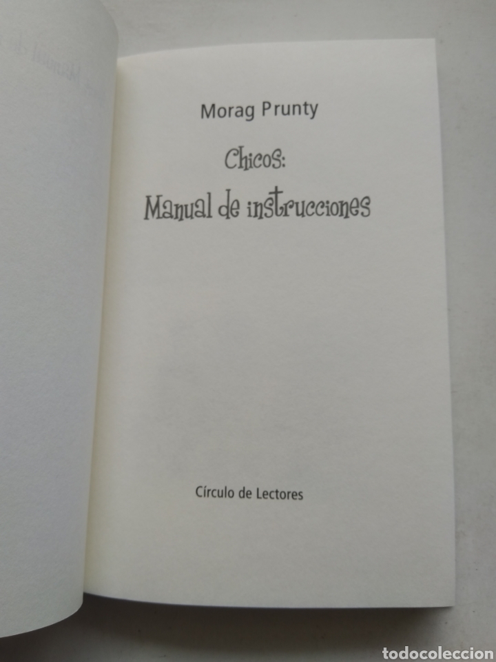 Libros de segunda mano: CHICOS:MANUAL DE INSTRUCCIONES/MORAG PRUNTY - Foto 2
