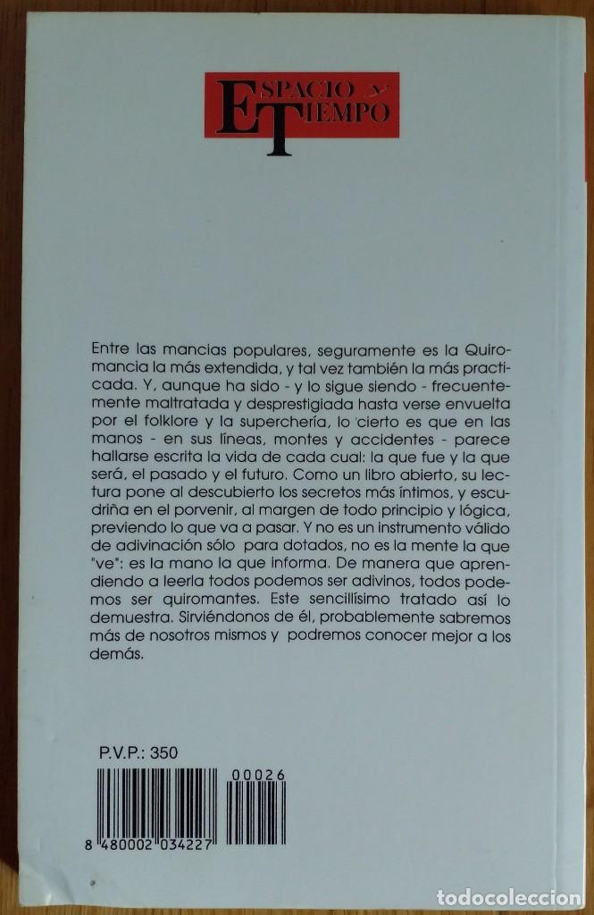 Libros de segunda mano: QUIROMANCIA. BIBLIOTECA B&Aacute;SICA DE ESPACIO Y TIEMPO - Foto 2