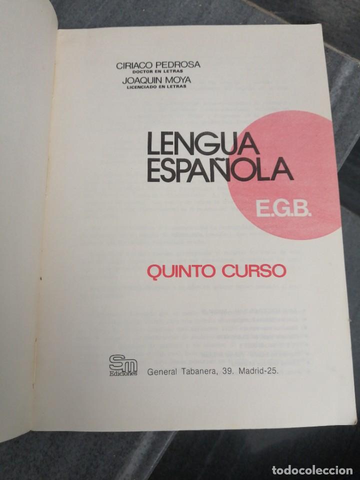 Libros de segunda mano: Libro 5 EGB LENGUA ESPA&Ntilde;OLA Ediciones SM a&ntilde;o 1976 - Foto 4