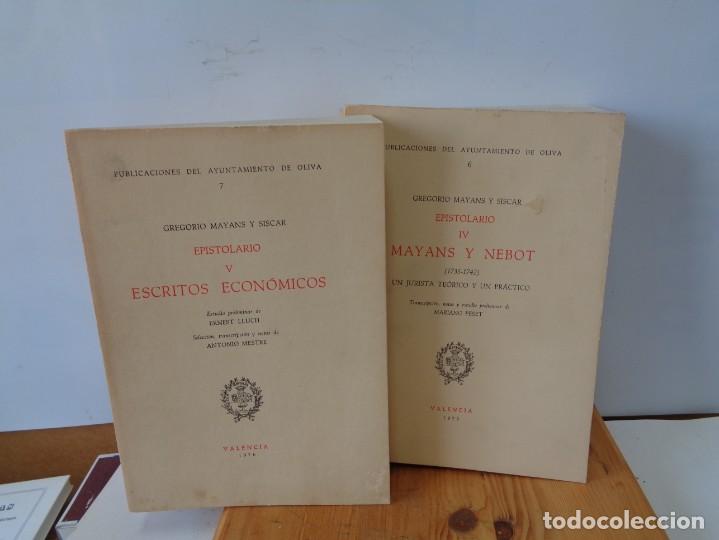 Libros de segunda mano: &iexcl;&iexcl;GREGORIO MAYANS Y SISCAR. EPISTOLARIO, IV Y V. !! - Foto 1