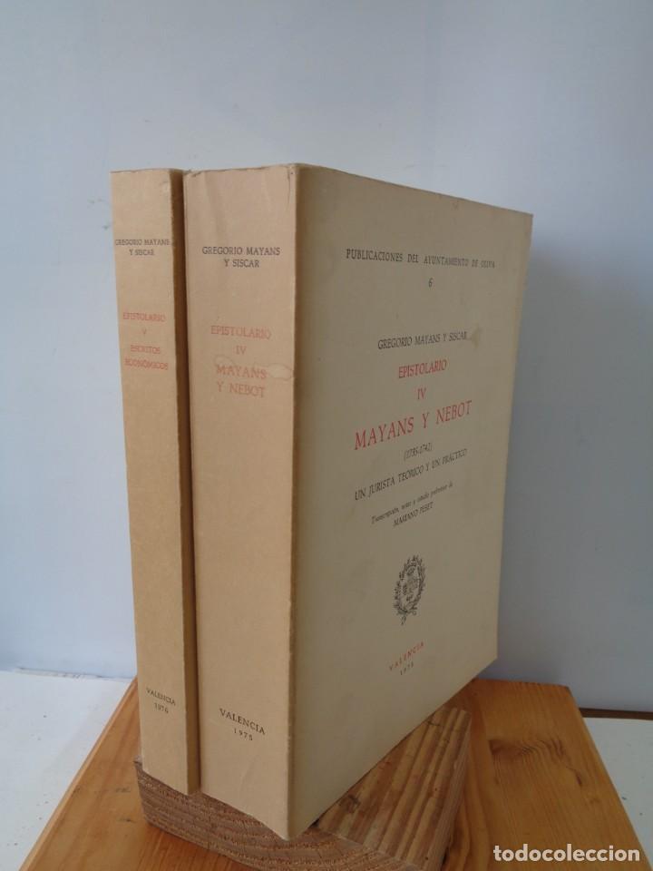 Libros de segunda mano: &iexcl;&iexcl;GREGORIO MAYANS Y SISCAR. EPISTOLARIO, IV Y V. !! - Foto 2