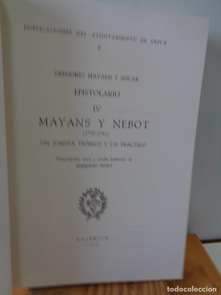 Libros de segunda mano: &iexcl;&iexcl;GREGORIO MAYANS Y SISCAR. EPISTOLARIO, IV Y V. !! - Foto 10