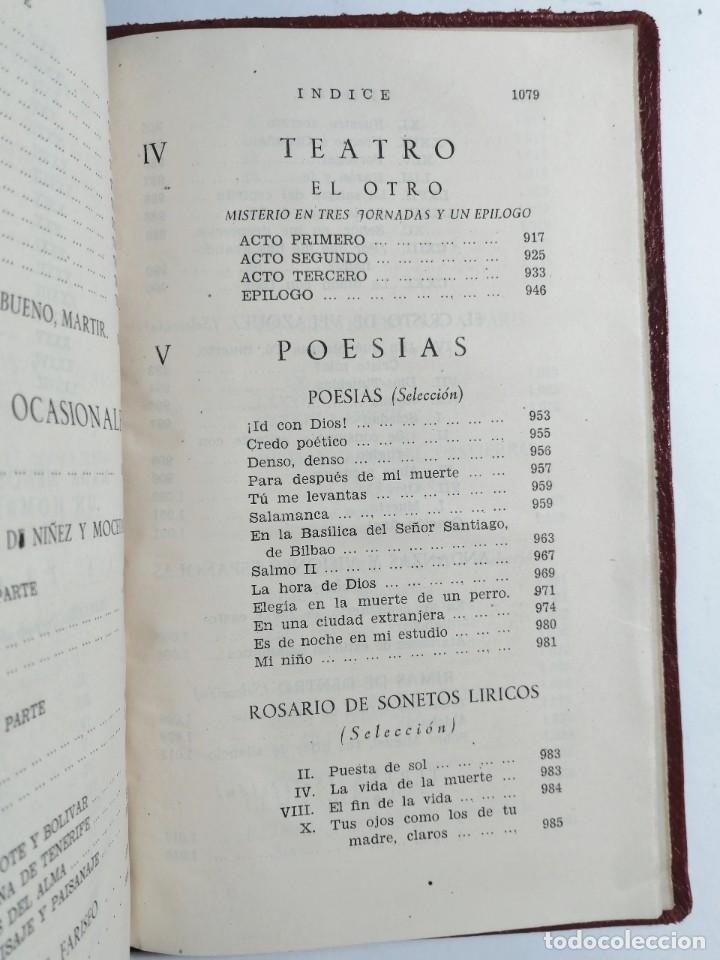 Libros de segunda mano: MIGUEL DE UNAMUNO. OBRAS SELECTAS. EDITORIAL PL&Eacute;YADE. 1946. - Foto 7