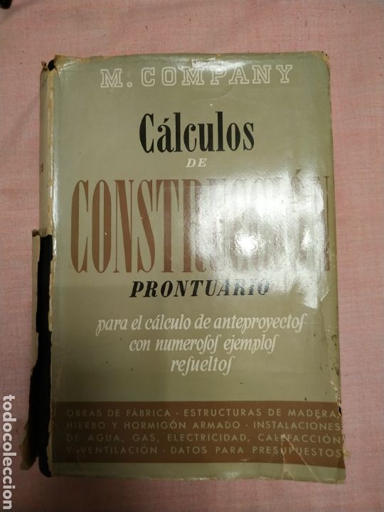 Libros de segunda mano: C&aacute;lculos de Construcci&oacute;n (Manuel Company) 6 Edici&oacute;n - Foto 1