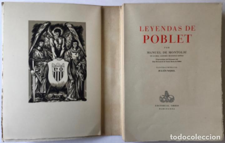 Libros de segunda mano: LEYENDAS DE POBLET. - MONTOLIU, Manuel de. - Foto 1