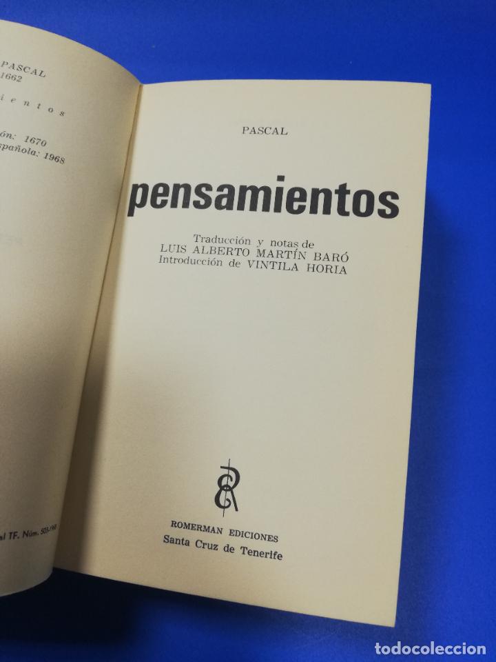 Libros de segunda mano: PENSAMIENTOS. B. PASCAL. ROMERMAN EDICIONES. 1968. PAGS. 348. - Foto 2