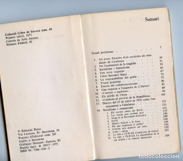 Libros de segunda mano: Libro &rdquo;Ideari de Rafael Campalans&rdquo; (Albert Balcells, 1973) - Foto 2