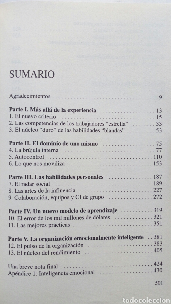 Libros de segunda mano: La pr&aacute;ctica de la Inteligencia Emocional. Daniel Goleman. - Foto 3