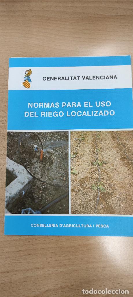 Libros de segunda mano: triptico. Normas de uso del riego localizado. 1985 - Foto 1