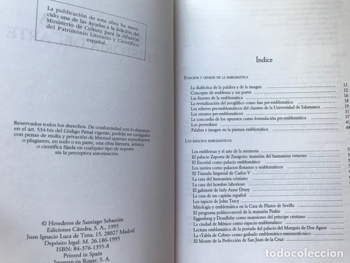 Libros de segunda mano: Emblem&aacute;tica e historia del arte. Santiago Sebasti&aacute;n. C&aacute;tedra. Dificil&iacute;simo - Foto 4