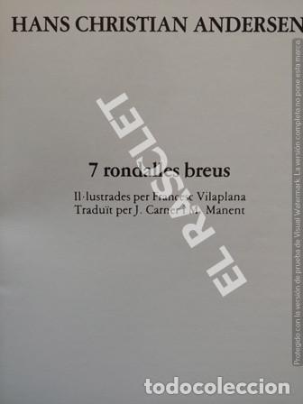 Libros de segunda mano: 7 RONDALLES BREUS D ANDERSEN - EN CATAL&Aacute;N - Foto 2